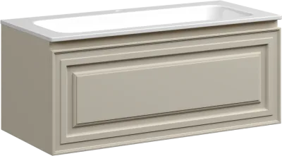 Тумба под раковину без столешницы Sancos Самая (Very) 100 матовая бежевая (beige soft)
