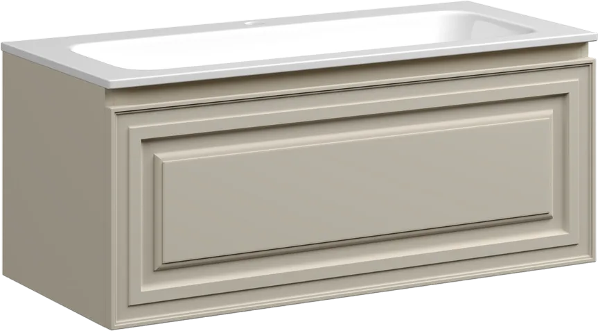 Тумба с раковиной Sancos Самая (Very) 100 матовая бежевая (beige soft)