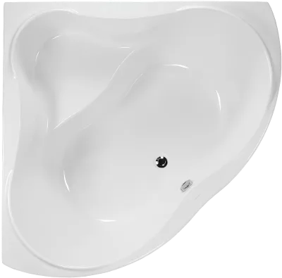 Акриловая ванна Vagnerplast Iris 145x145 см, угловая, пристенная, белая, четверть круга, с каркасом, с сиденьем