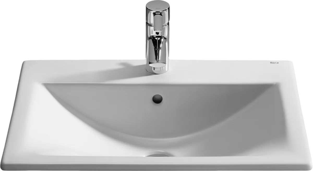 Раковина встраиваемая сверху Roca Diverta 32711600Y 55 белая, прямоугольная