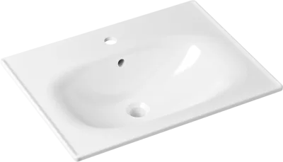 Раковина встраиваемая сверху Lavinia Boho Bathroom Sink 33312010 60 глянцевая белая, прямоугольная