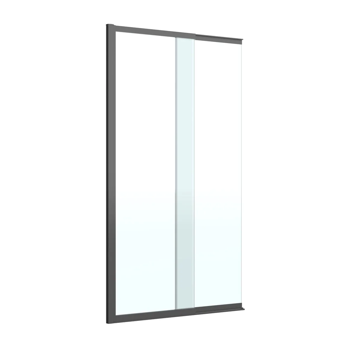 Шторка на ванну Cezares Движение (Slider) SLIDER-FIX-VF-11-90/150-C-NERO профиль черный, стекло прозрачное