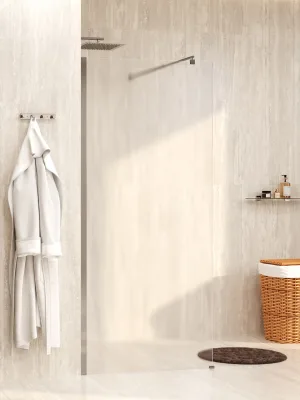 Душевая перегородка Wasserkraft Rur 30W 120 см, профиль хром, стекло текстурное