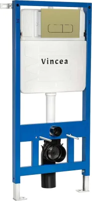 Комплект Инсталляция Vincea VIS-601 + Кнопка VFP-002BG цвет брашированное золото