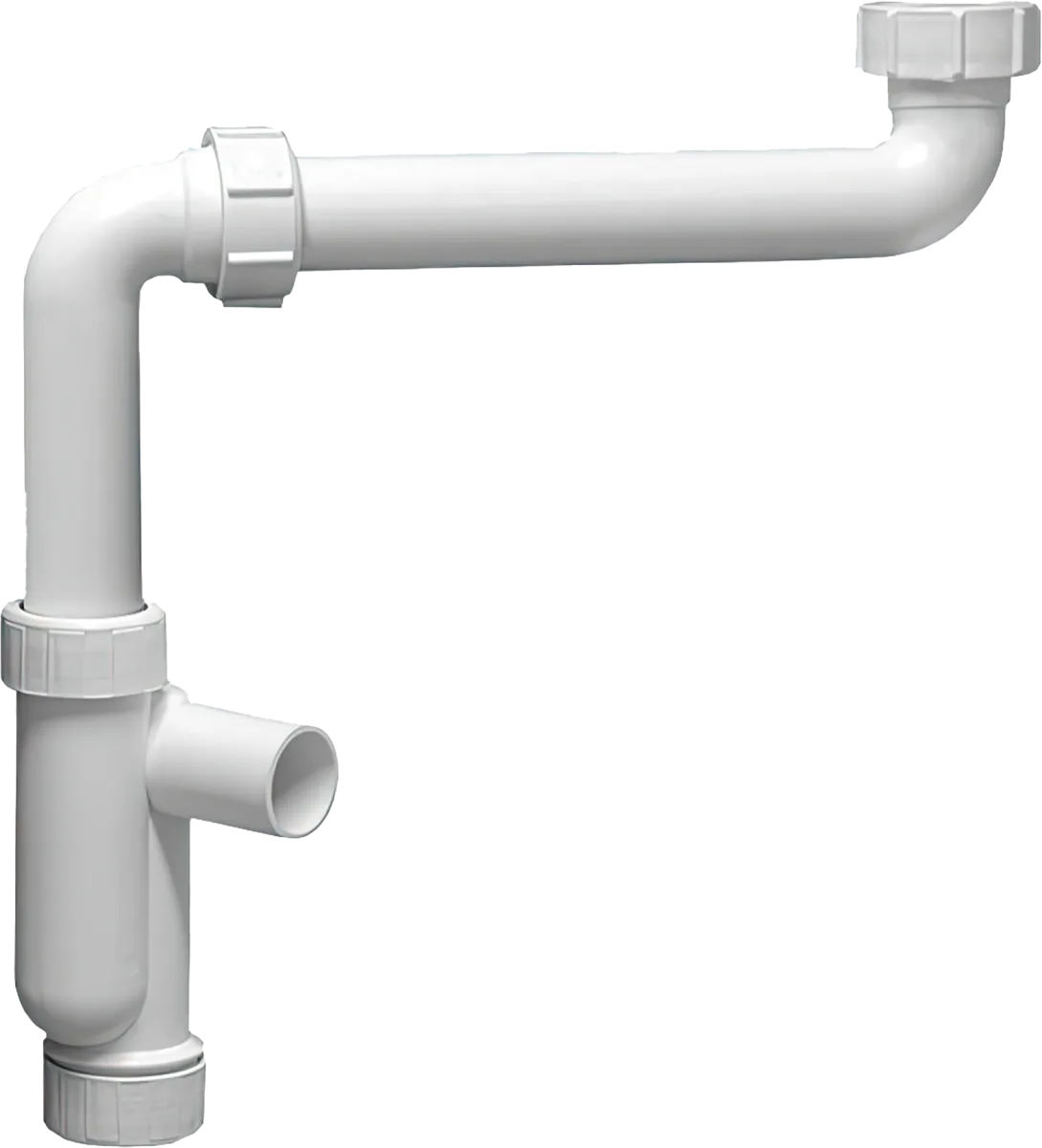 Сифон для раковины McAlpine MRCAT32-HC 32 мм, трубный, белый