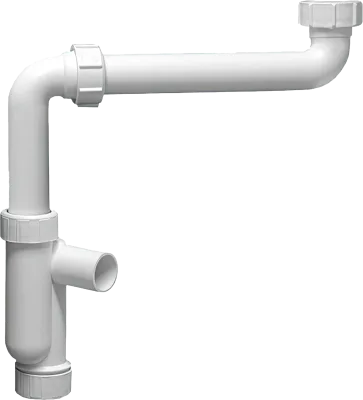 Сифон для раковины McAlpine MRCAT32-HC 32 мм, трубный, белый