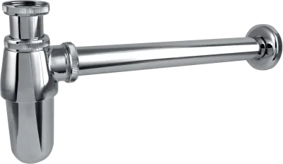 Сифон для раковины AQUATEK AQ6011CR 32 мм, бутылочный, хром, нержавеющая сталь