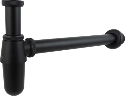 Сифон для раковины AQUATEK AQ6011MB 32 мм, бутылочный, матовый черный, нержавеющая сталь
