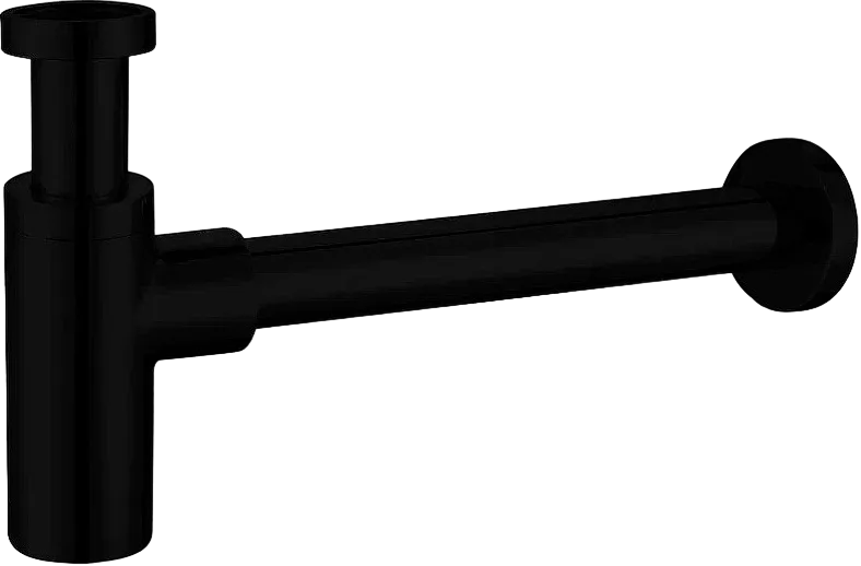 Сифон для раковины Haiba HB80-7 32 мм, бутылочный, матовый черный, нержавеющая сталь