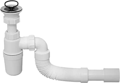 Сифон для раковины McAlpine MRSK9 32 мм, бутылочный, белый, с пробкой