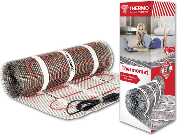 Теплый пол Thermo Thermomat 180 под плитку, в стяжку, на стяжку, 180 Вт, 1 м2