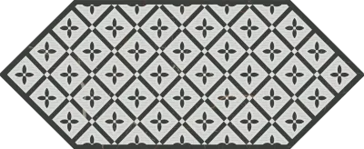 Декор KERAMA MARAZZI Келуш 5 глянцевый, 14х34 черно-белый