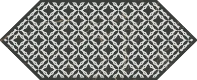 Декор KERAMA MARAZZI Келуш 1 глянцевый, 14х34 черно-белый