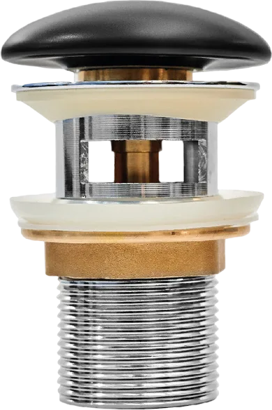 Донный клапан для раковины IDDIS Оптима Хоум (Optima Home) OPHBM0Wi88 с переливом, матовый черный