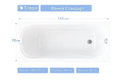 Ванна Стандарт 145х70 Triton