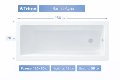 Ванна Аура 150х70 Triton