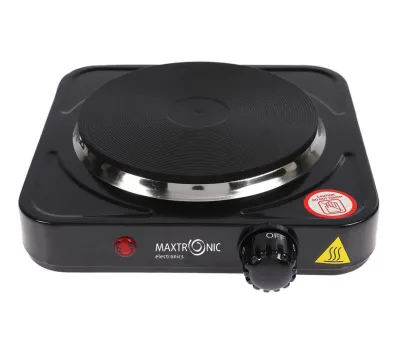 Плита электр MAXTRONIC MAX-AT-001BH черная 1КВт 20,5*20,5см