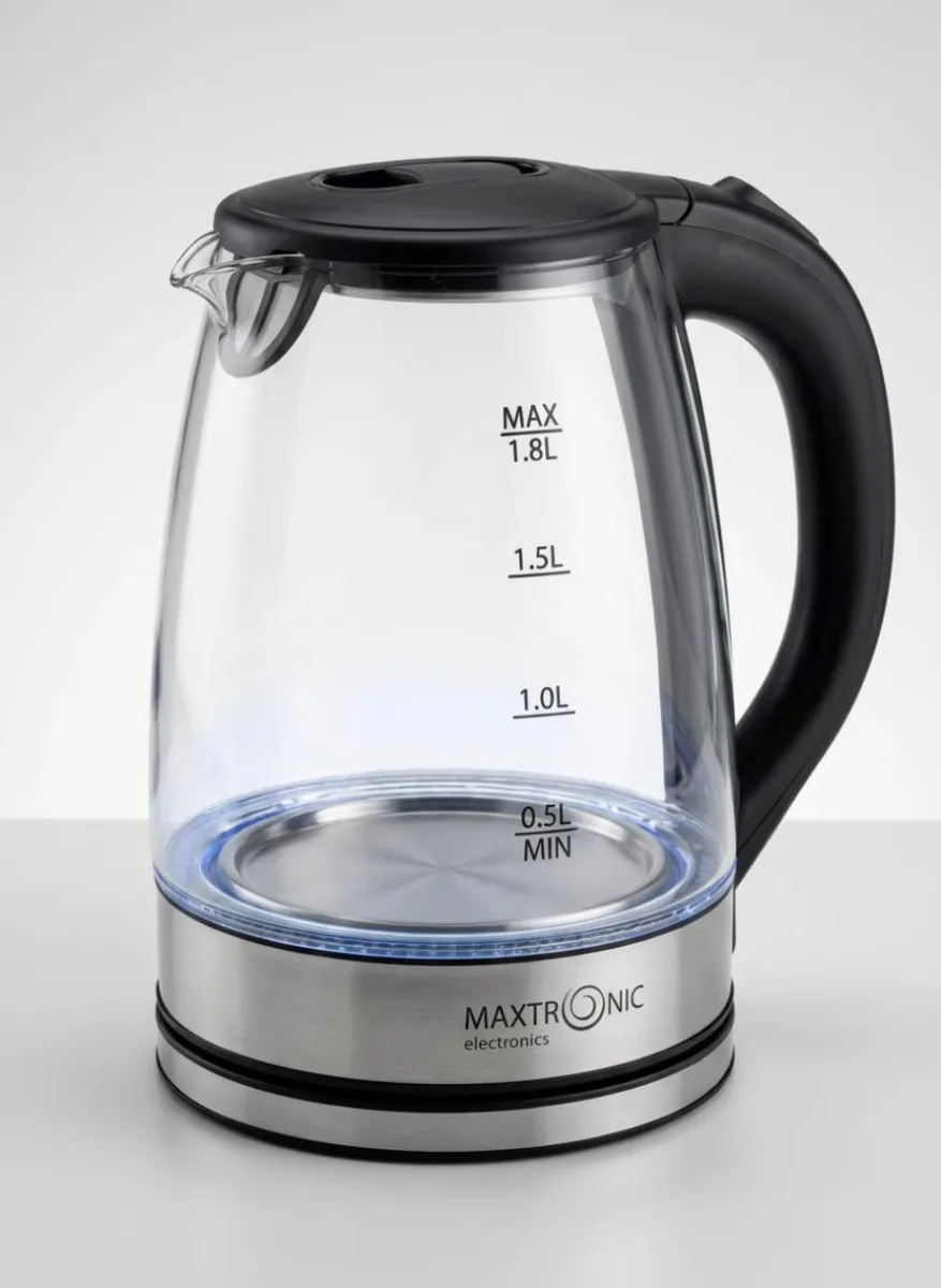 Электрочайник MAXTRONIC 1,8л 1800Вт MAX-403 стекл LED подсветка *12