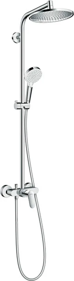 Душевая стойка Hansgrohe Crometta S 240 1jet Showerpipe EcoSmart 27269000 со смесителем, хром