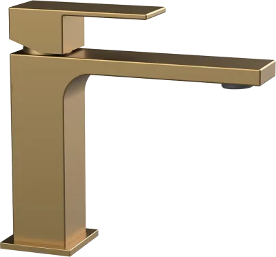 Смеситель для раковины Vincea Куб (Cube) VBF-1C01BG брашированное золото