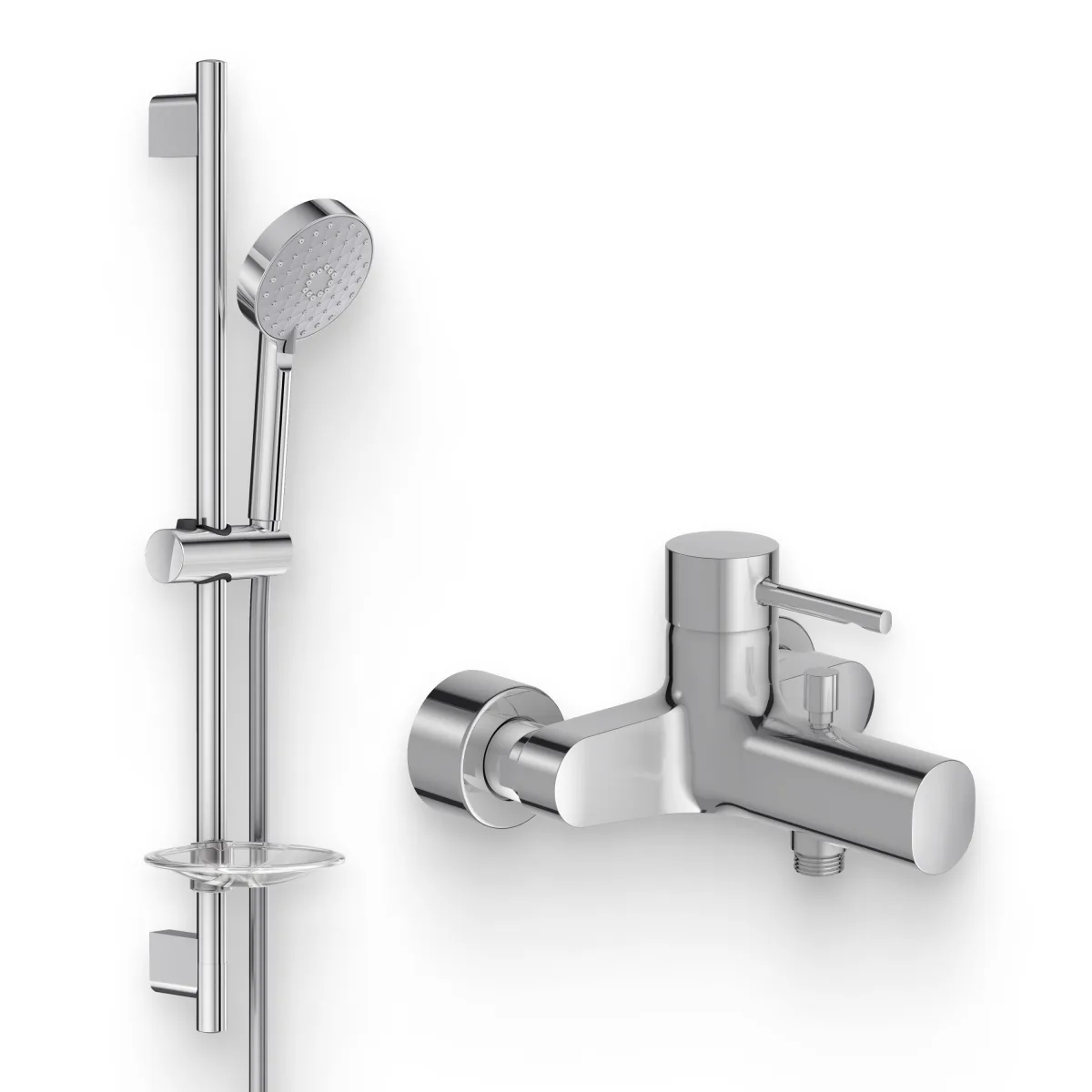 Душевой комплект Смеситель Jacob Delafon Cuff E45532-CP + Гарнитур Awaken E99898RU-CP