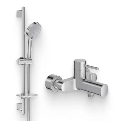 Душевой комплект Смеситель Jacob Delafon Cuff E45532-CP + Гарнитур Awaken E99898RU-CP