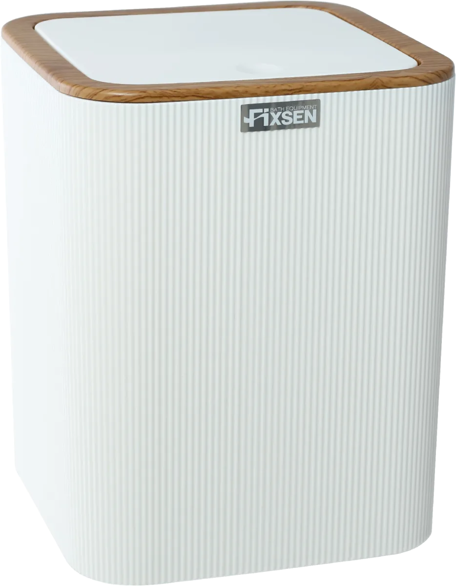 Мусорное ведро Fixsen White Wood FX-402-6 5 л, белое, дерево