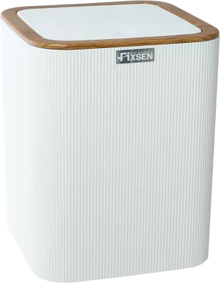 Мусорное ведро Fixsen White Wood FX-402-6 5 л, белое, дерево