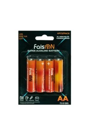 NEW Батарейка AA FaisON LR06-4BL Super Alkaline, 1.5B, (4/40/400), (арт.FS-B-1085) 1086