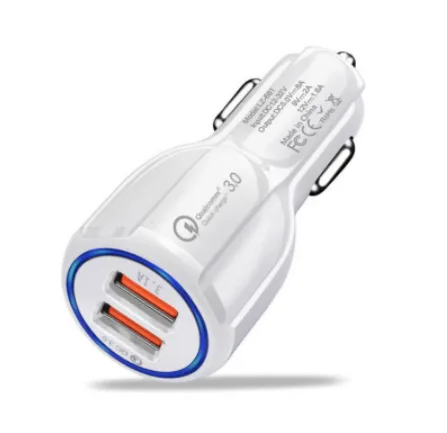 NEW Автомобильное зарядное устройство 2USB MR681 5V/6A Quick Charge 3.0 (White) без упаковки (50pcs)