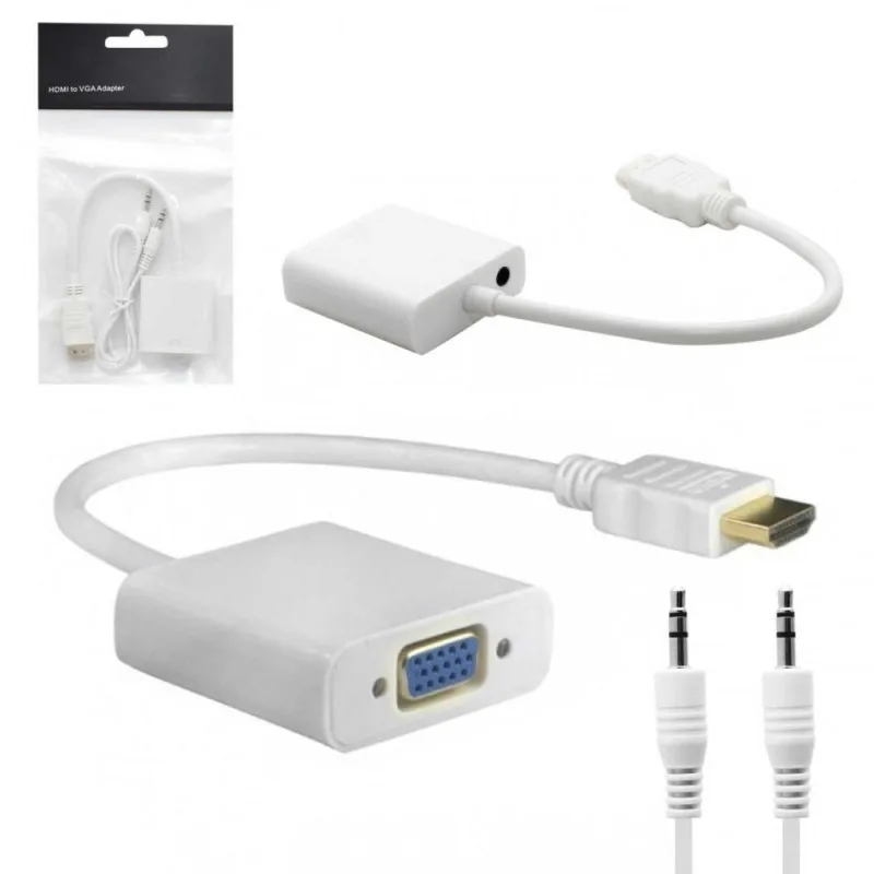 NEW Адаптер HDMI to VGA+AUX (black)
