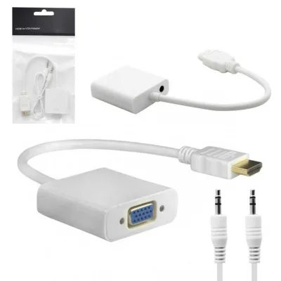 NEW Адаптер HDMI to VGA+AUX (black)