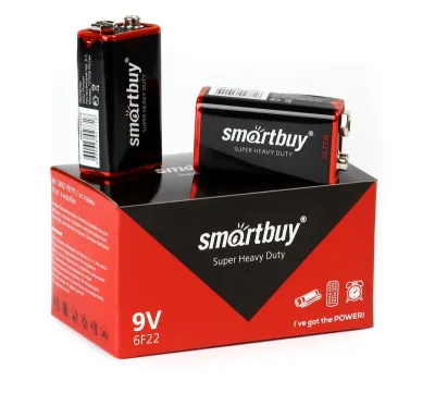 NEW Батарейка солевая крона Smartbuy 6F22/1B (12/240) (SBBZ-9V01B)