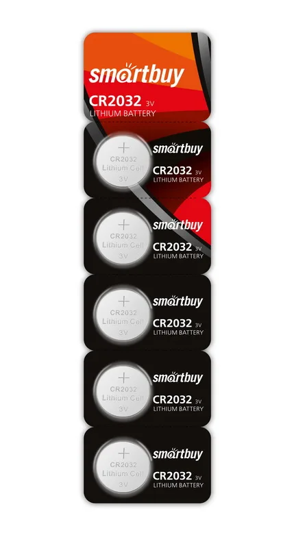 NEW Литиевый элемент питания Smartbuy CR2032/5B (100/4000) (SBBL-2032-5B)