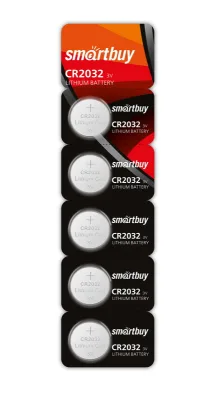 NEW Литиевый элемент питания Smartbuy CR2032/5B (100/4000) (SBBL-2032-5B)