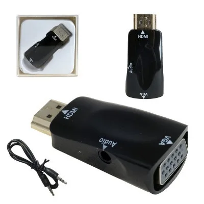 NEW Переходник H06 HDMI-M/VGA-F пластмассовый Black