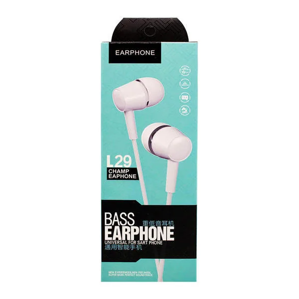 NEW Наушники вакуумные ENERGY SOUND L29 белый в коробке (Original)(100шт)