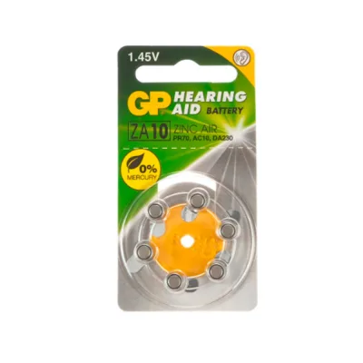 NEW Батарейка GP ZA10-6BL ZincAir, 1.4В, (6/60/300)