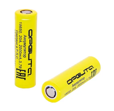NEW Аккумулятор G70 18650 LTP-13 3400mAh=2000mAh желтый (2pcs)