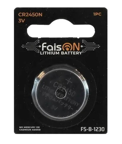 NEW Батарейка FaisON CR2450N-1BL FS-B-1230, Lithium, 3.0B, (1/50/1000)