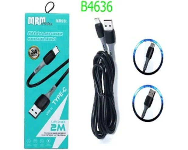 NEW Кабель USB MRM MR93t Type-C 2000mm (black) 10pcs