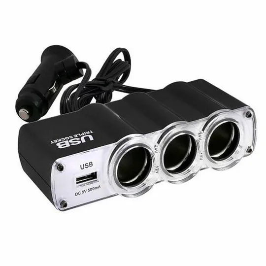 NEW Авто-Разветвитель прикуривателя WF-0120 3ports
