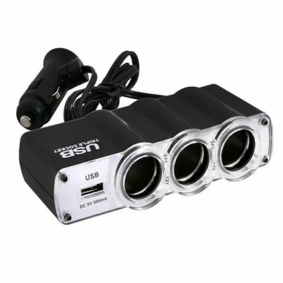 NEW Авто-Разветвитель прикуривателя WF-0120 3ports