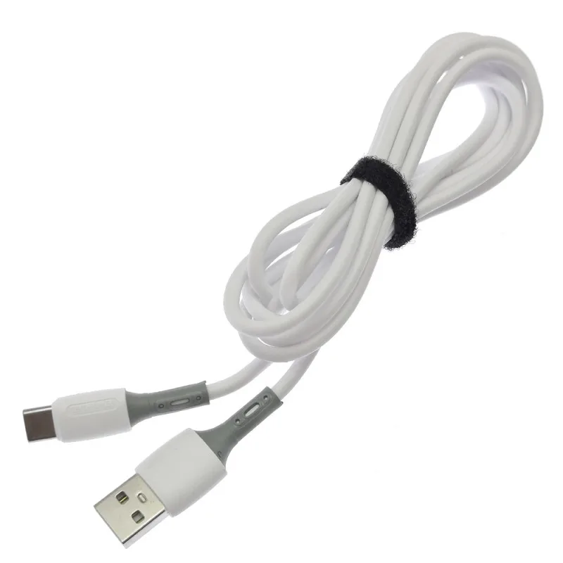 NEW Кабель USB R32 Резиновый Type-C 3000mm (white) 20pcs