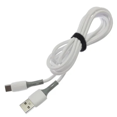 NEW Кабель USB R32 Резиновый Type-C 3000mm (white) 20pcs