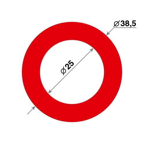Календарные курсоры магнитные Красные, круглые, 39мм; внутр - 25мм; ПВХ; 3 магнита, 50 шт
