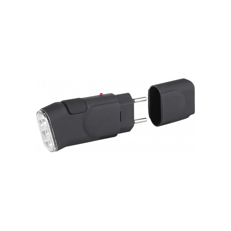 Фонарь ручной SDA10M ЭРА (акк.R6 Ni-MH) 3св/д, черный/резина, вилка 220V, BL