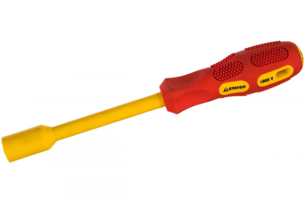 Отвертка STAYER "INSULATED" MAX-GRIP диэлектрич, Cr-V, HEX 12*125мм 25829-12-125 G