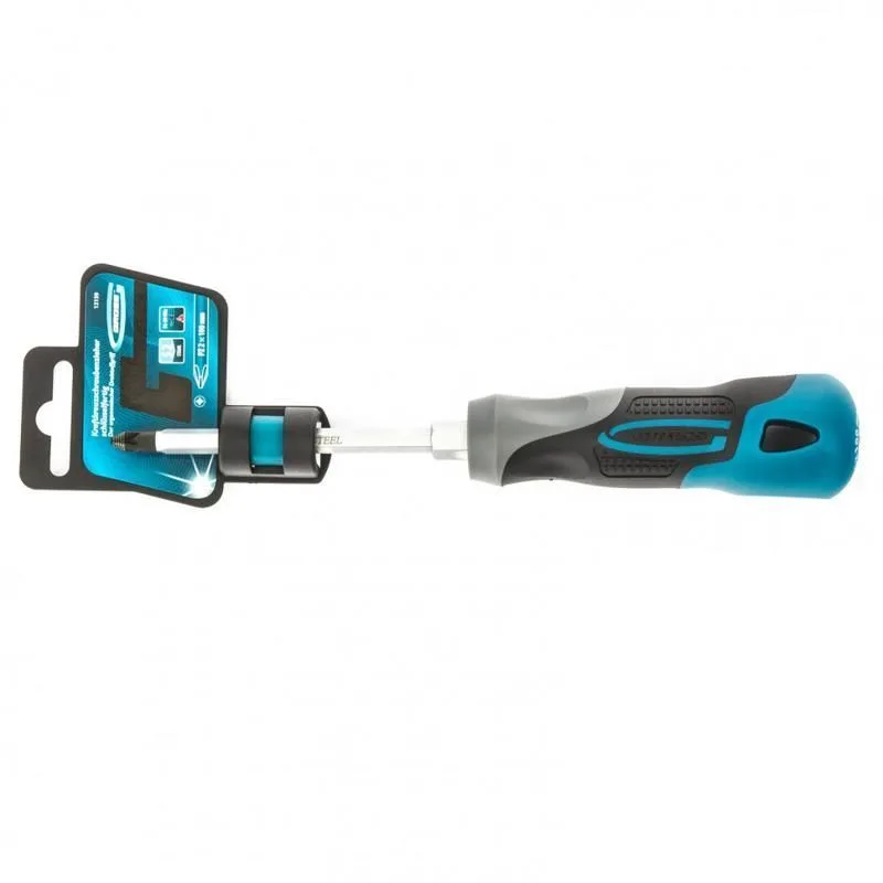 Отвертка PZ2*100мм S2 трехкомп GROSS 12159