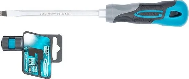 Отвертка SL8*150мм S2 трехкомп GROSS 12119